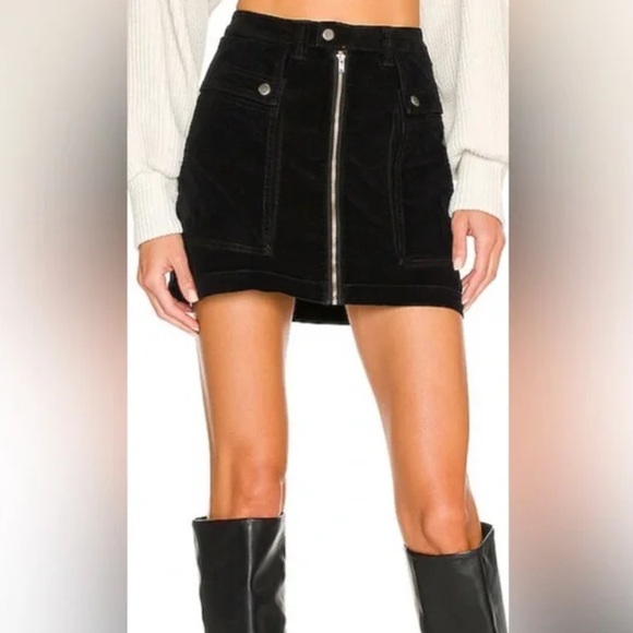 Free People Dresses & Skirts - Free People Black Corduroy Pencil Skirt
